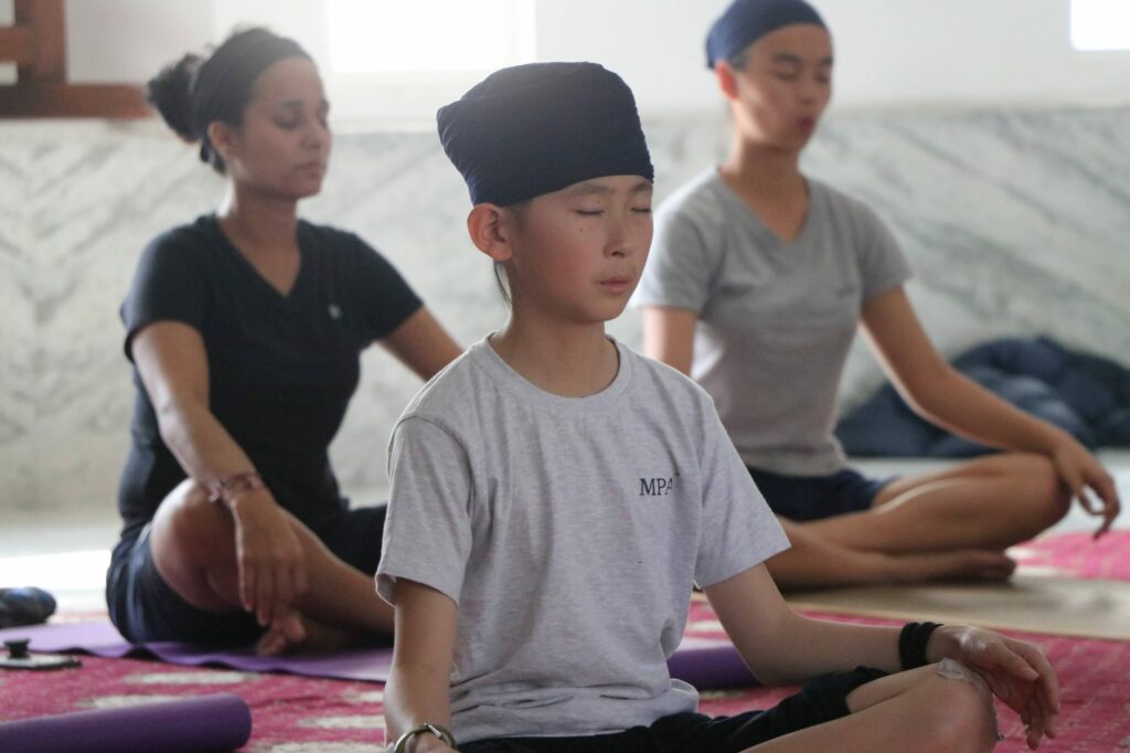 Miri Piri Academy Boarding students at the Harmandir Sahib