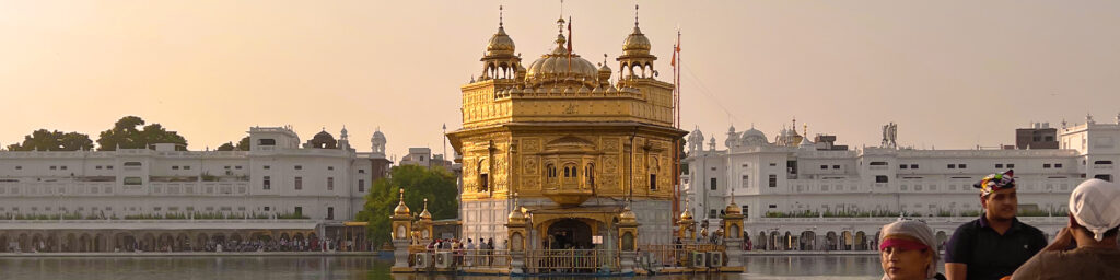 Scenic view of the magnificent Golden Temple Amritsar Punjab