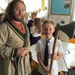 Children in class dressing as vikings