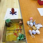 Painted eggs scene