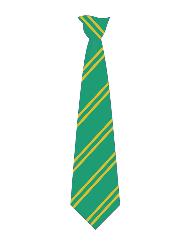 Green and yellow tie