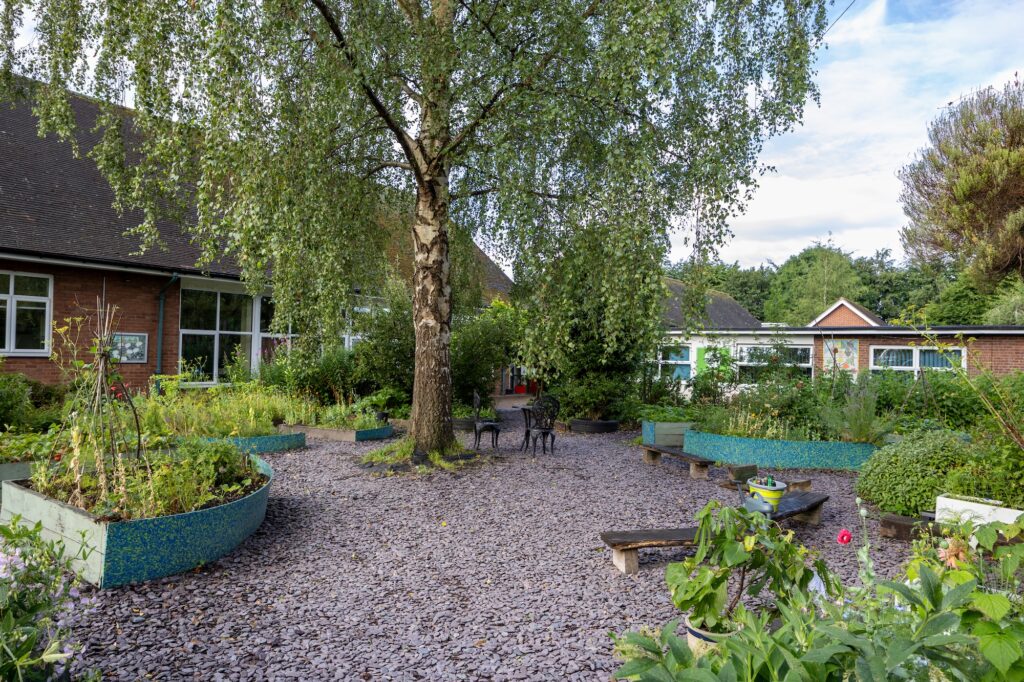 The school garden at Norris Bank Primary School.