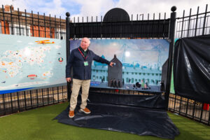 Artist Mackenzie Thorpe's visit to Sacred Heart Catholic Primary School in Middlesbrough – Photos by Chris Booth