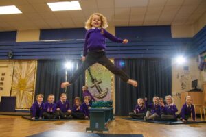 A pupil at St Bernadette’s Catholic Primary School