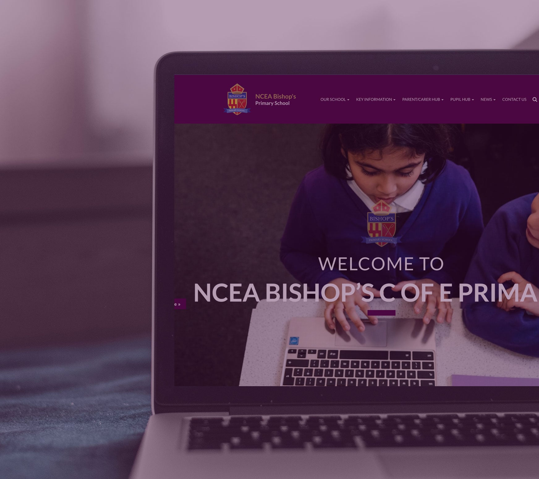 Bishops CofE Primary School website designed by Realsmart