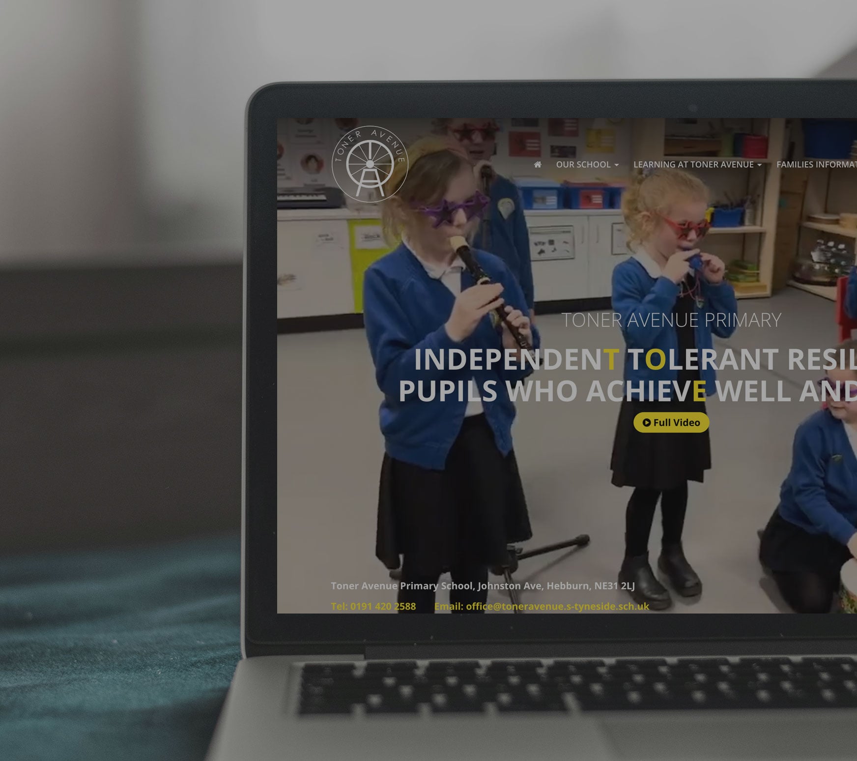 Toner Avenue Primary School website designed by Realsmart