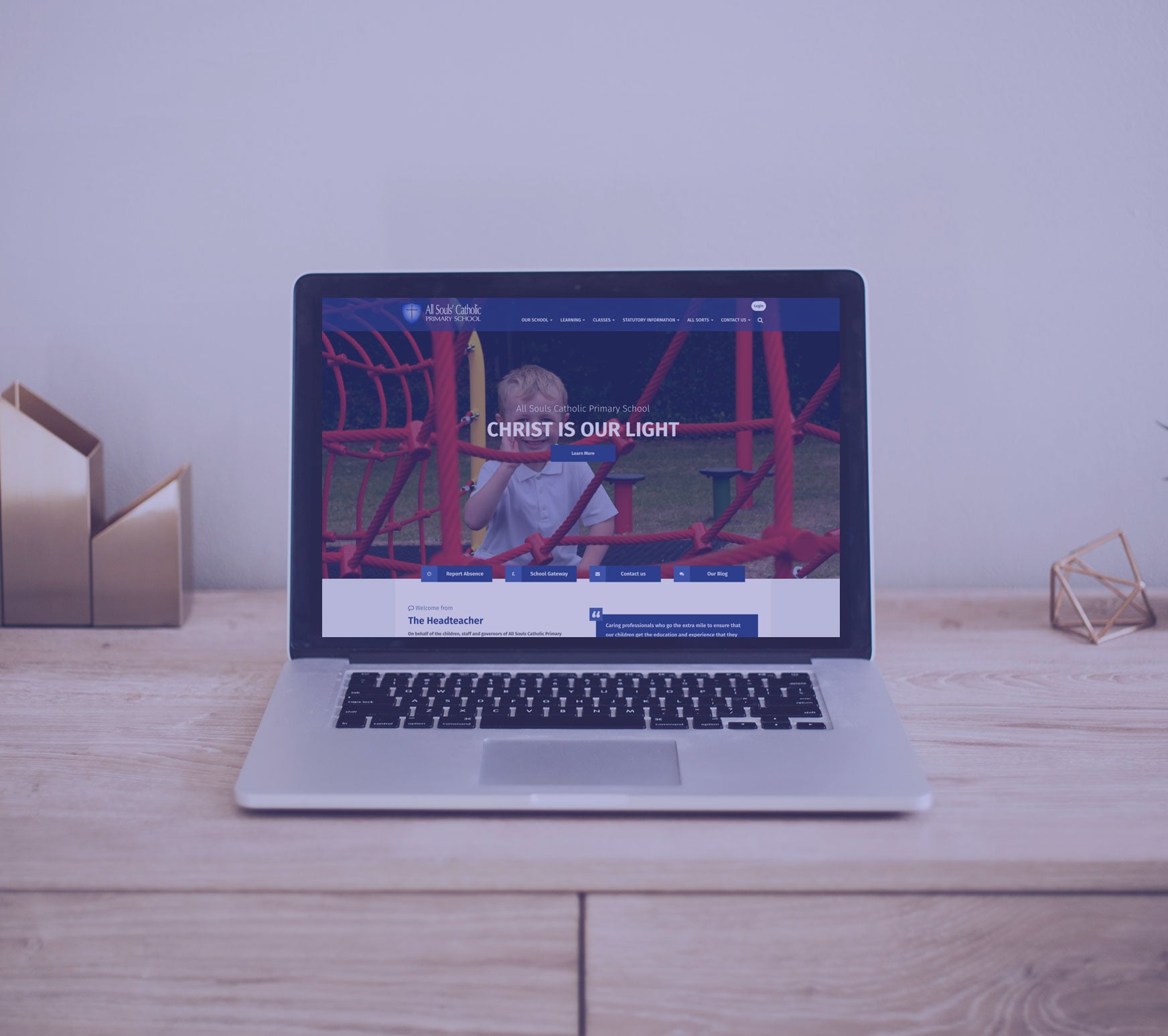 All Souls Primary School website designed by Realsmart