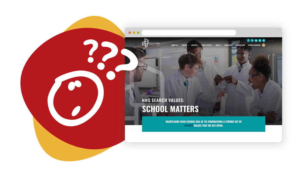 School website FAQ section graphic