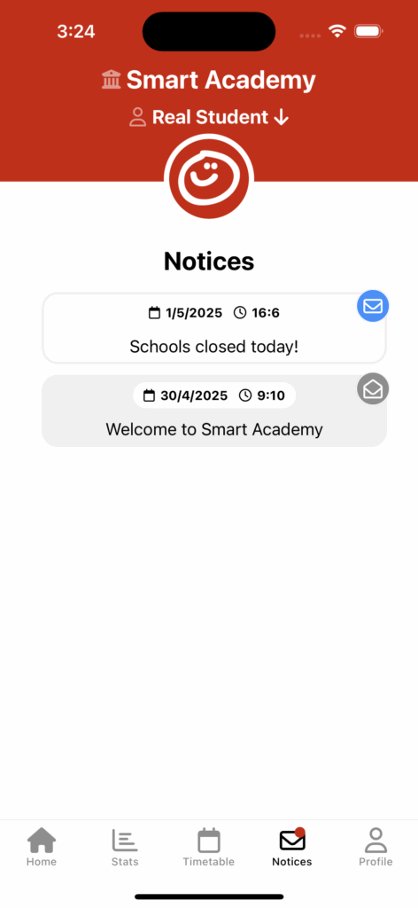 Showcase of the Smart Parents Communications App