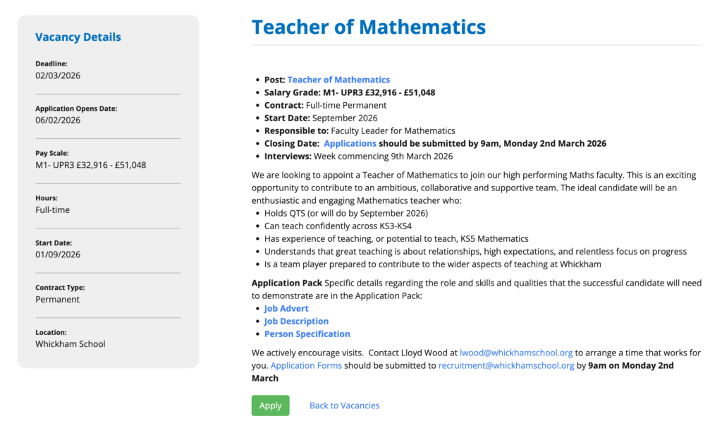 vacancy plugin screenshot