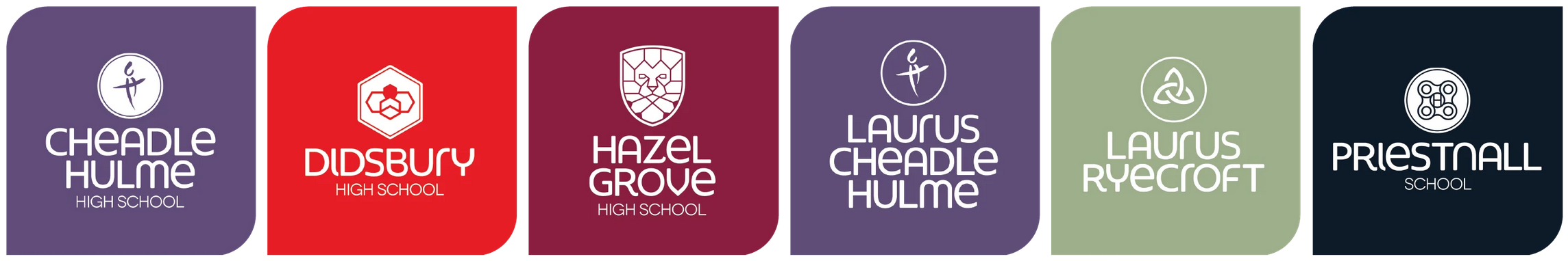 Laurus Trust school logos