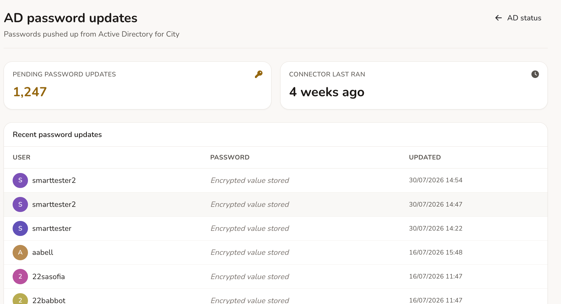 Realsmart Admin dashboard showing Windows scheduling interface
