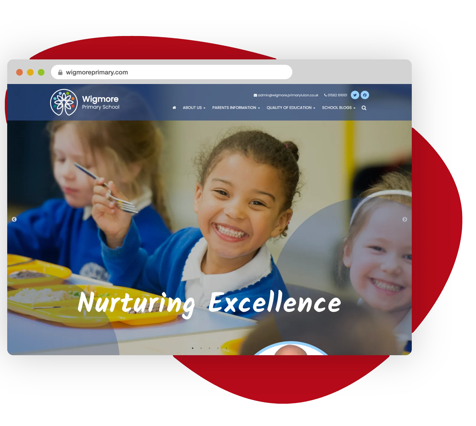 Editing a primary school website using the Realsmart content management system