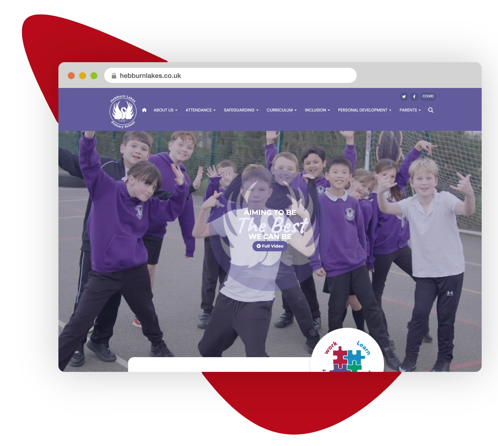 Hebburn Lakes Primary School website designed by Realsmart