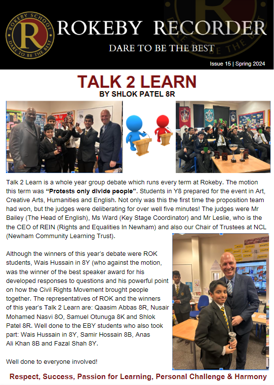 Ada Rokeby Latest News | Rokeby Recorder | Rokeby School Newham
