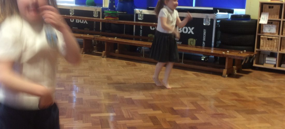 Children dancing in PE