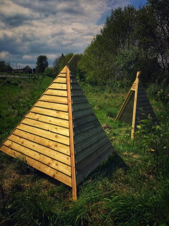 Teepees taking shape in our ‘secret garden’ area