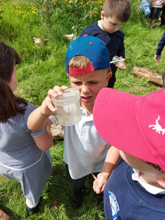Children working on the Secret Garden