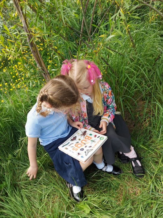 Children working on the Secret Garden