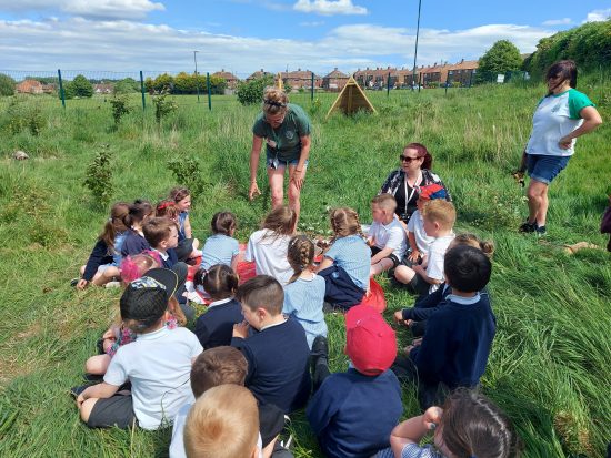 Children working on the Secret Garden
