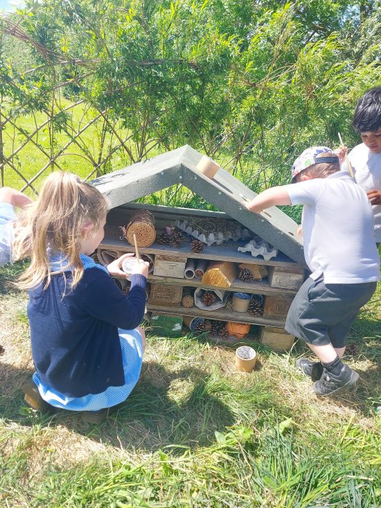 Children working on the Secret Garden