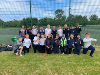 Year 6 children at the rounders tournament