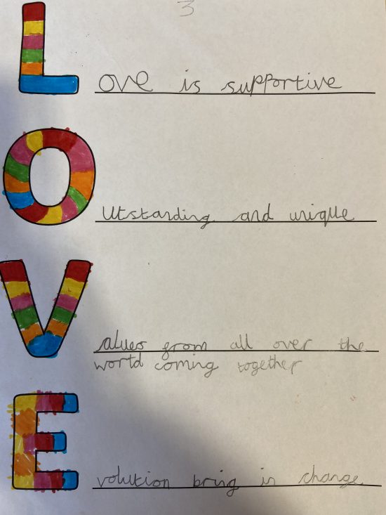 A Year 4 child's poem for Diversity Week