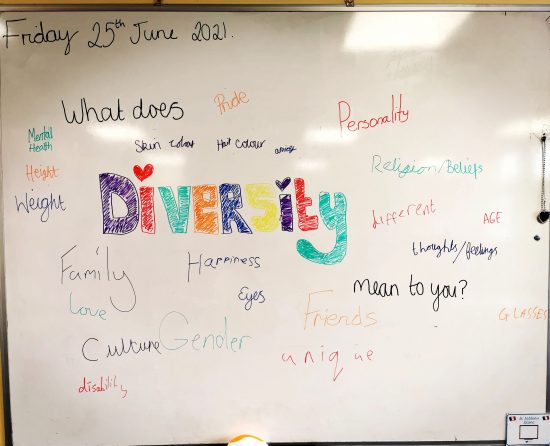 Year 6s mind map on diversity