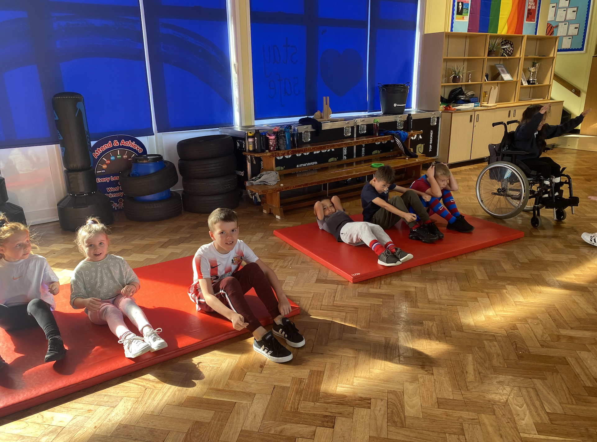 Year 3 children enjoying their PT session