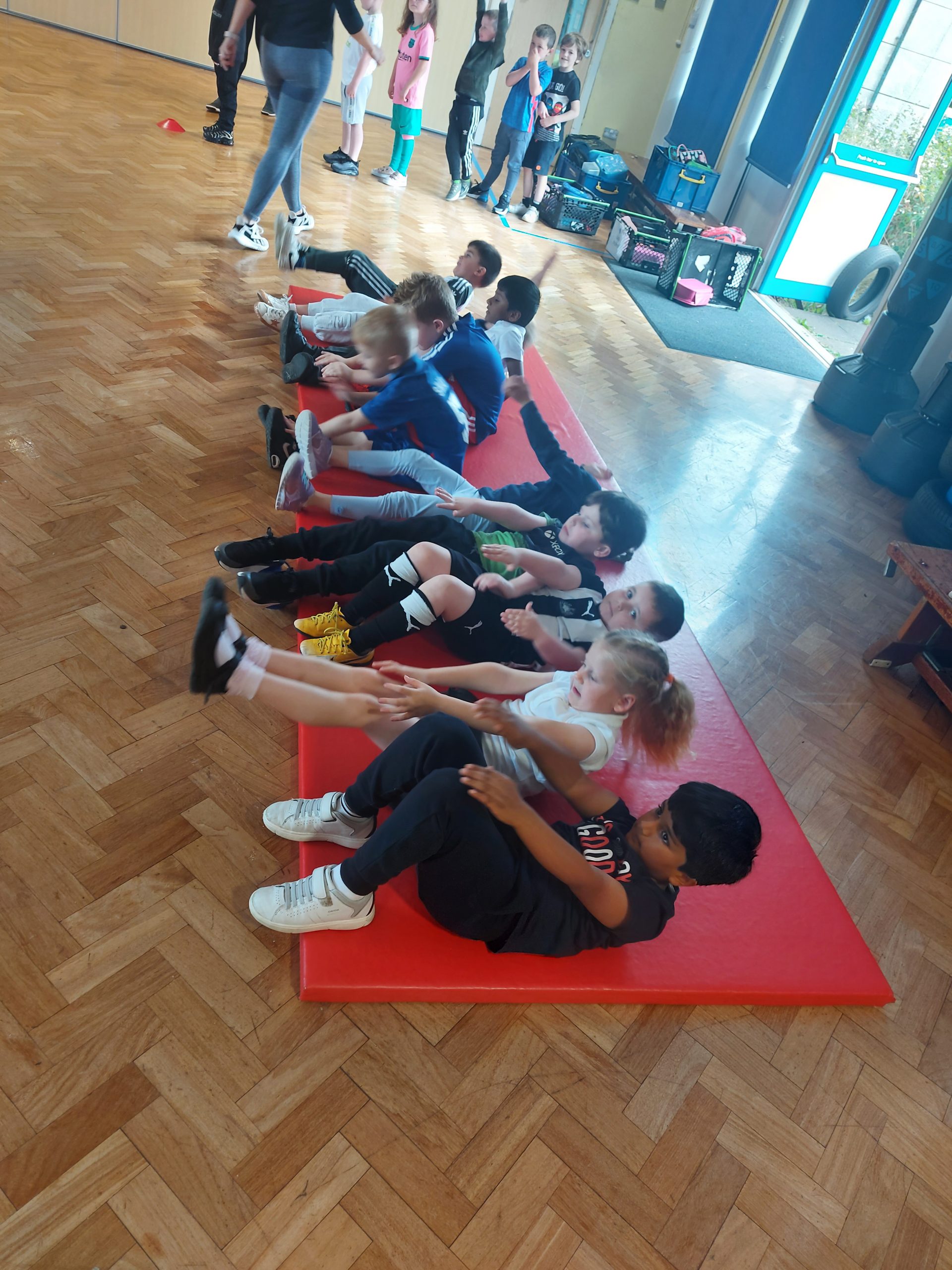 Year 1 enjoying their PT session