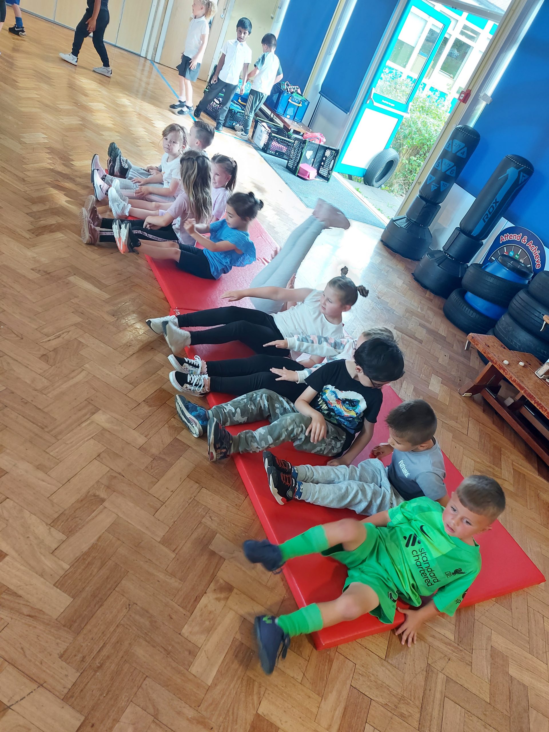 Year 1 enjoying their PT session