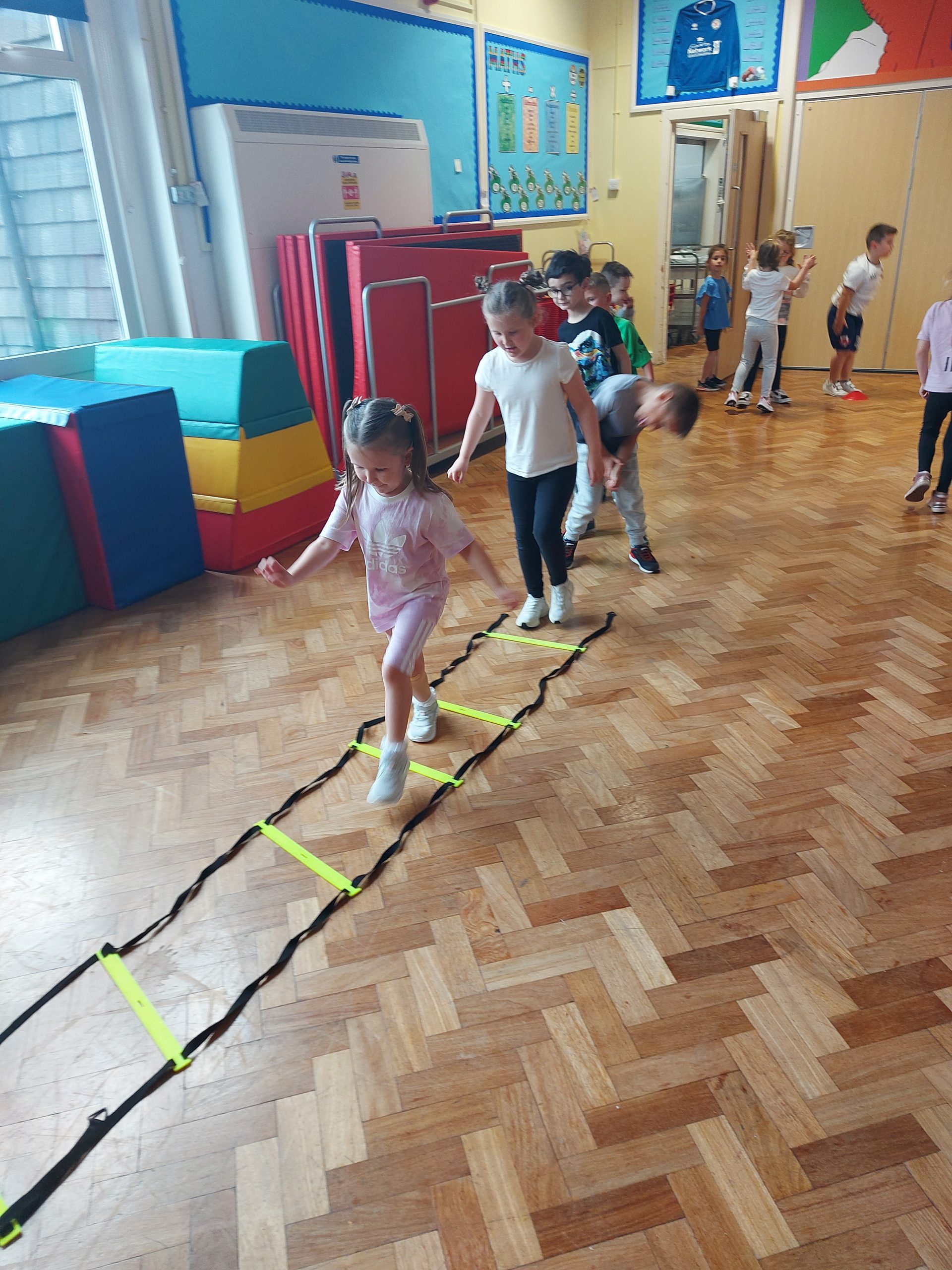 Year 1 enjoying their PT session