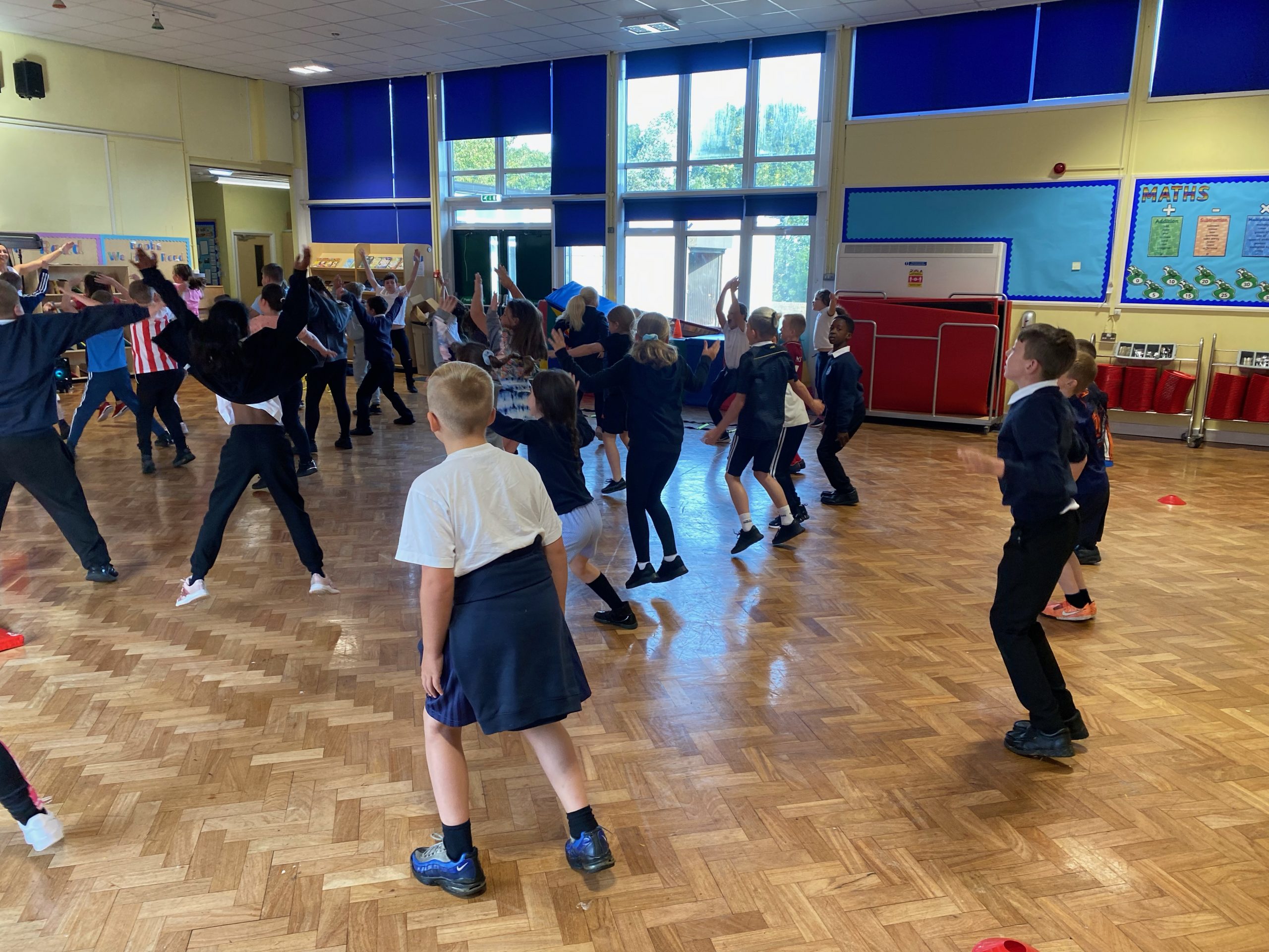 Year 5 enjoying their PT session