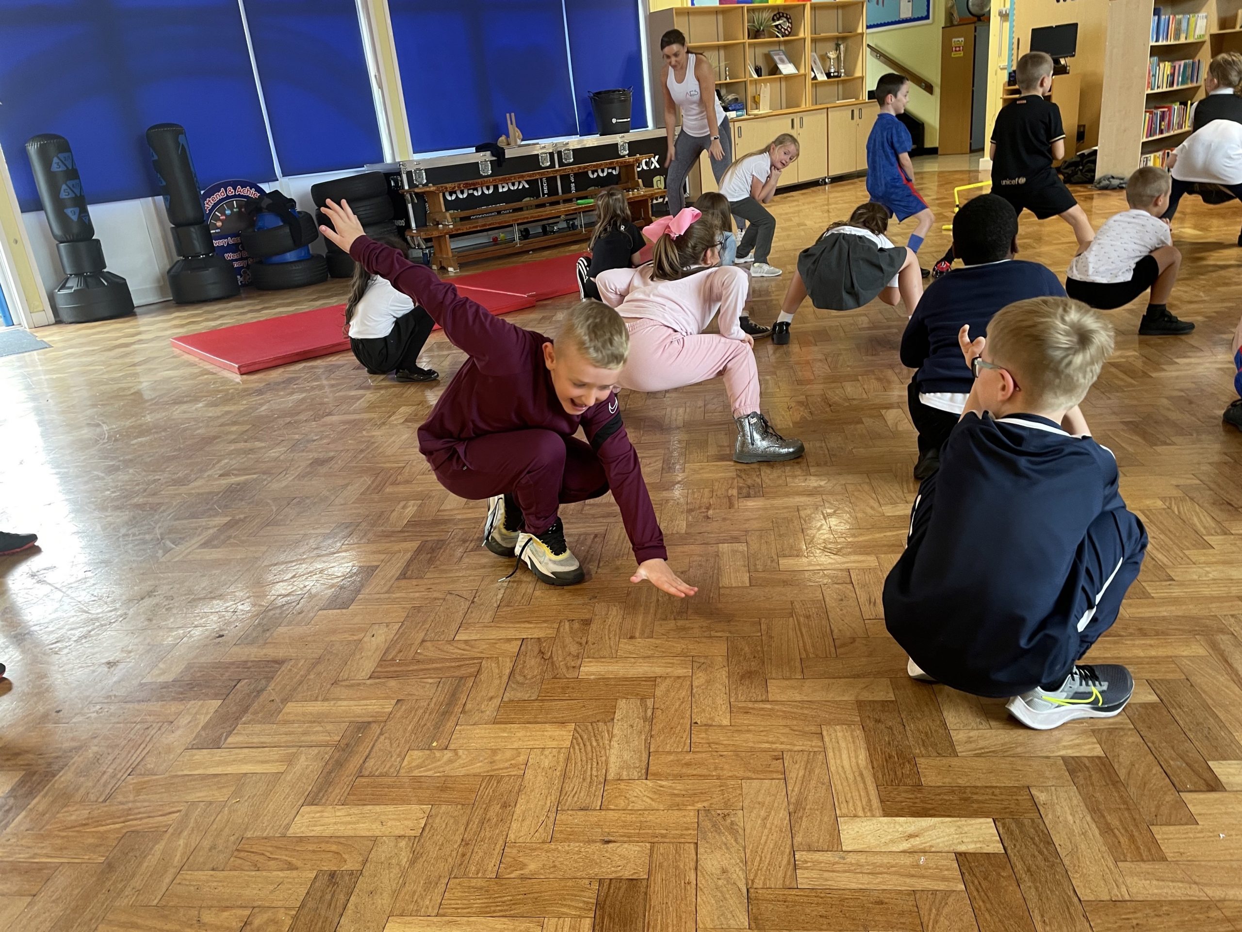 Year 2 enjoying their PT session