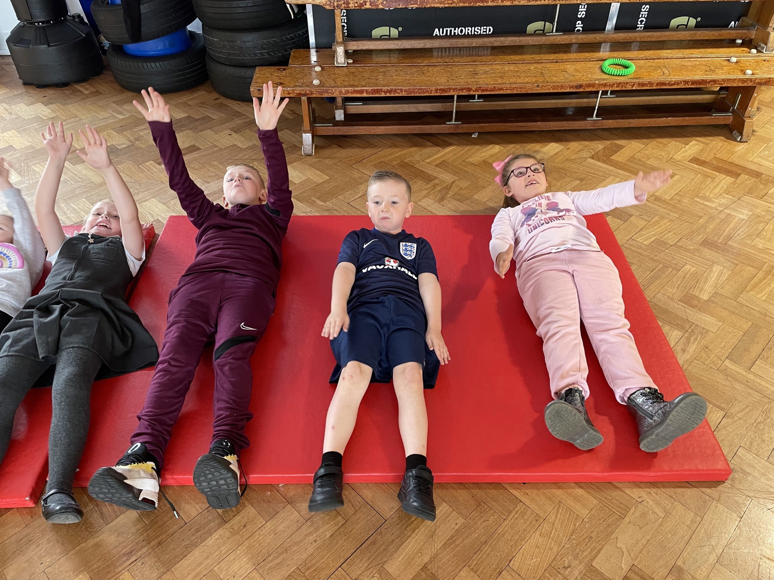 Year 2 enjoying their PT session