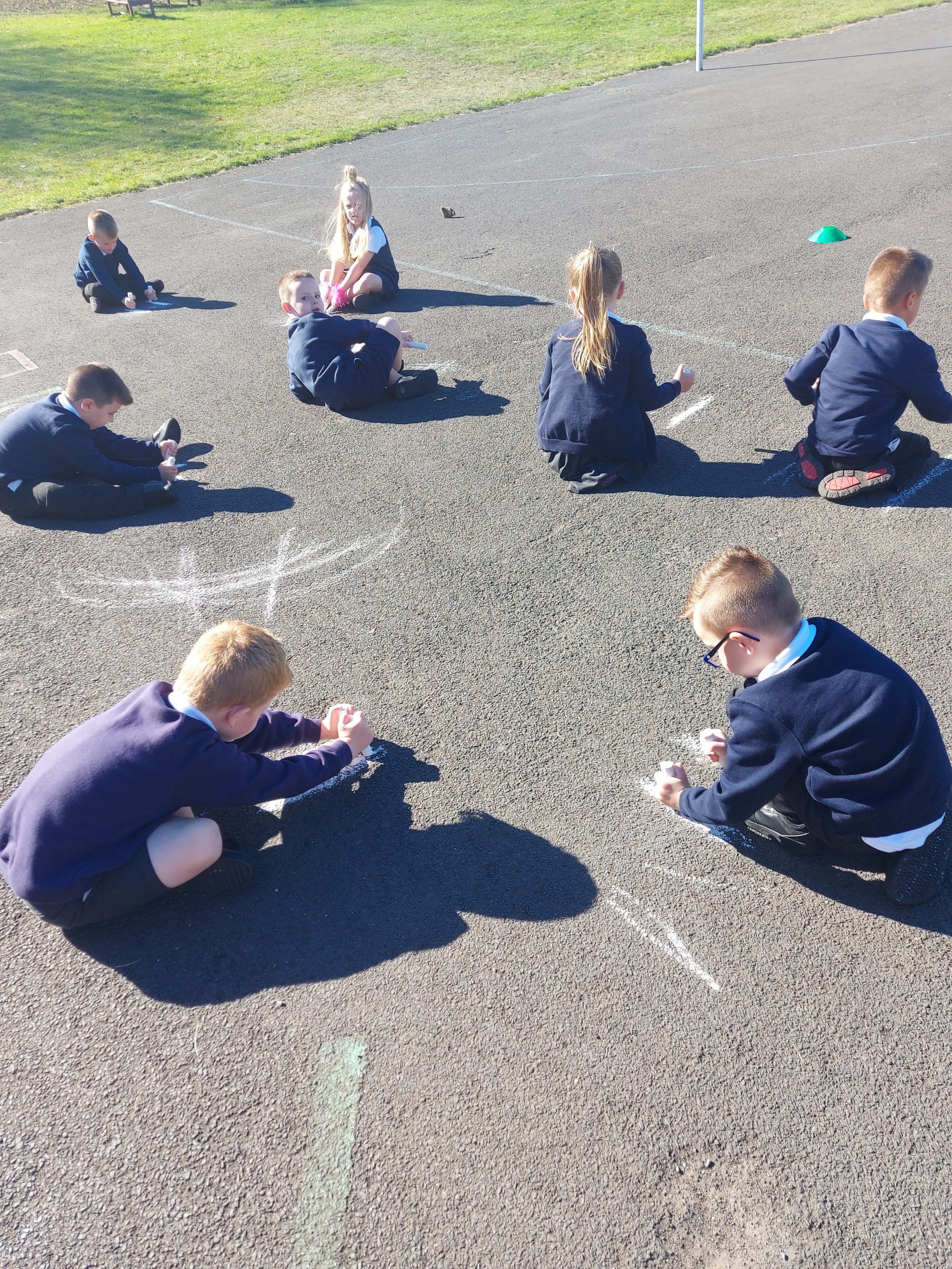 Year 1 squiggling while they wiggle!