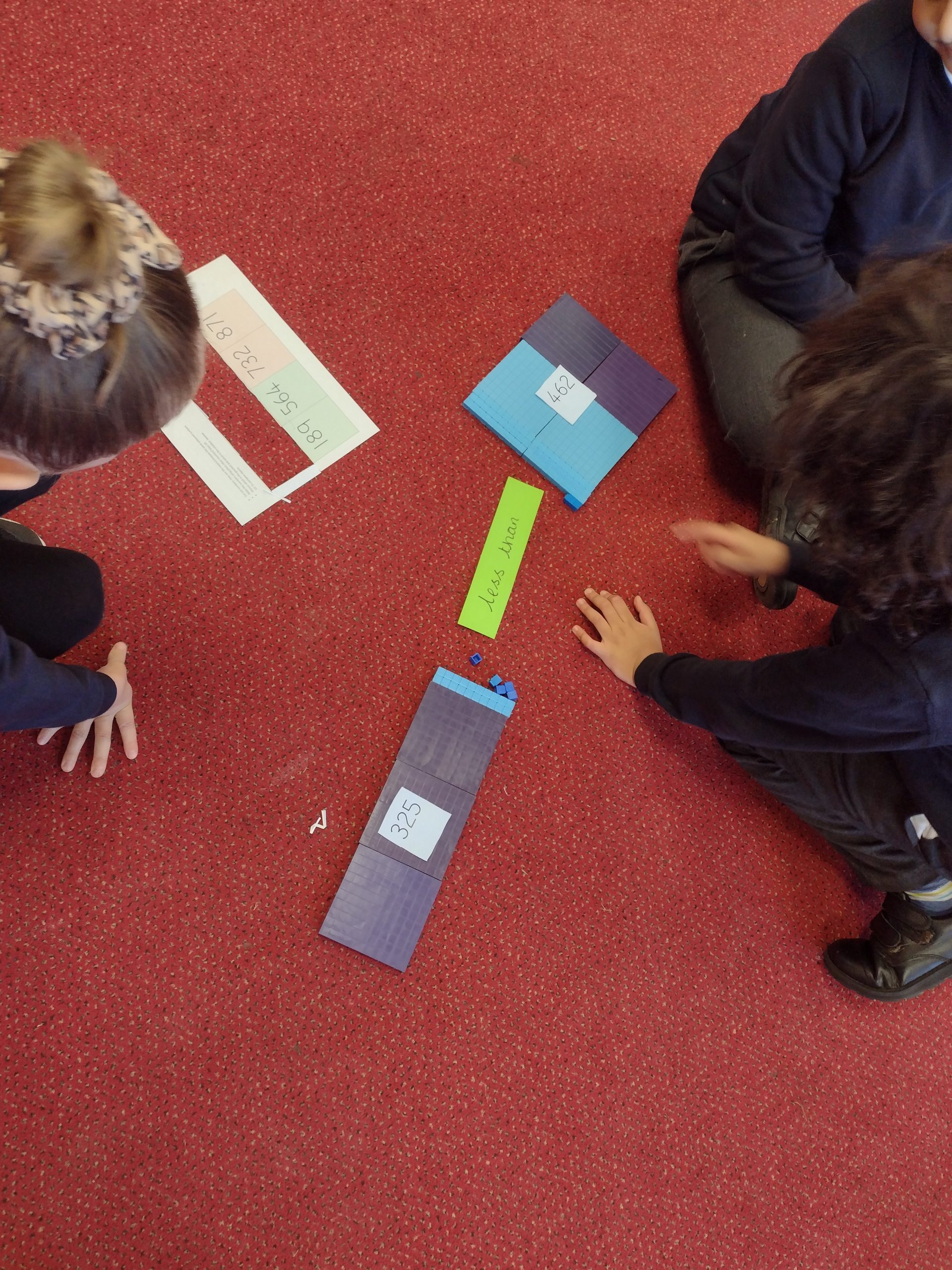 Year 3 children enjoying their practical maths lesson