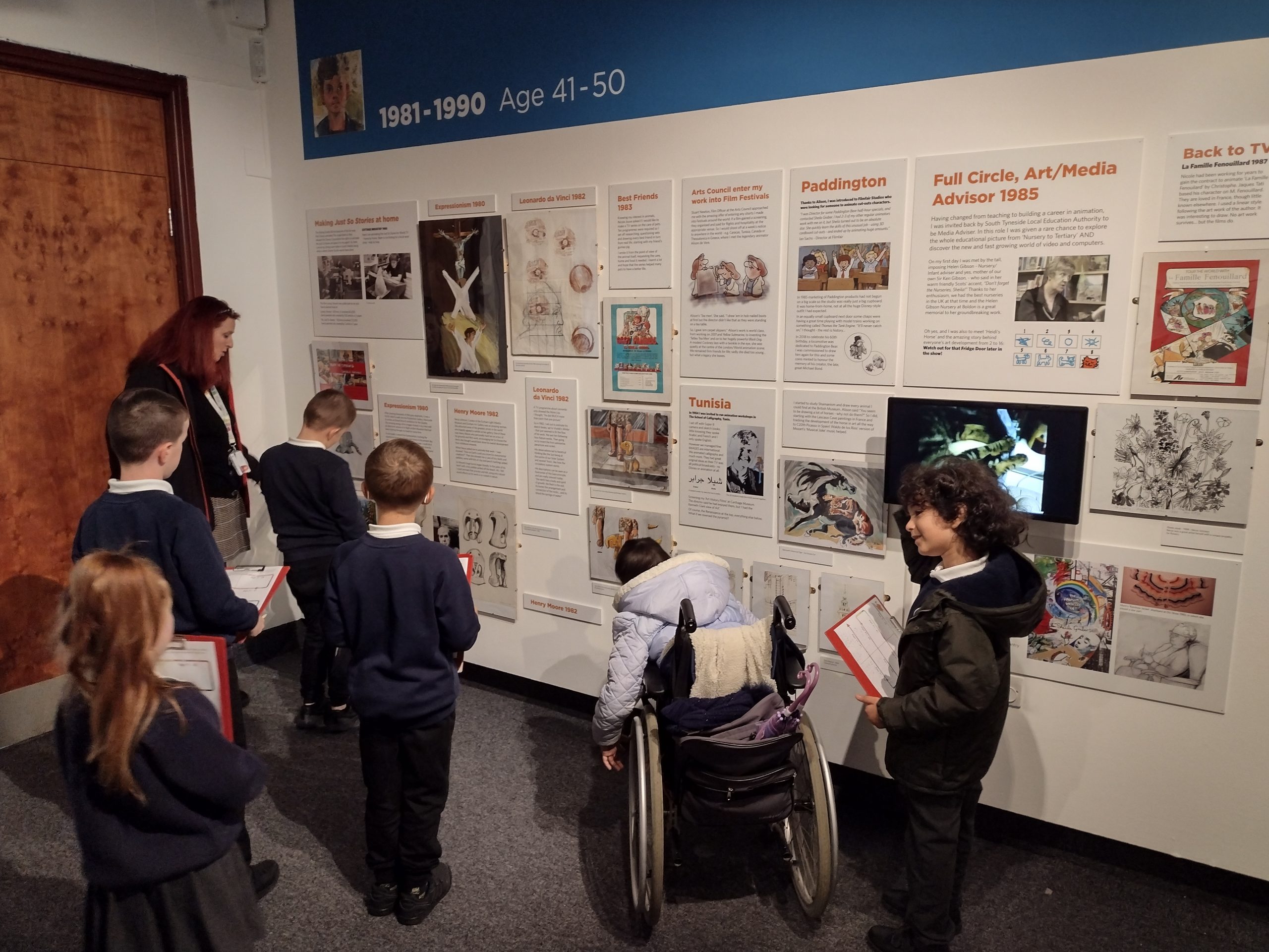 Children in the Sheila Graber exhibition