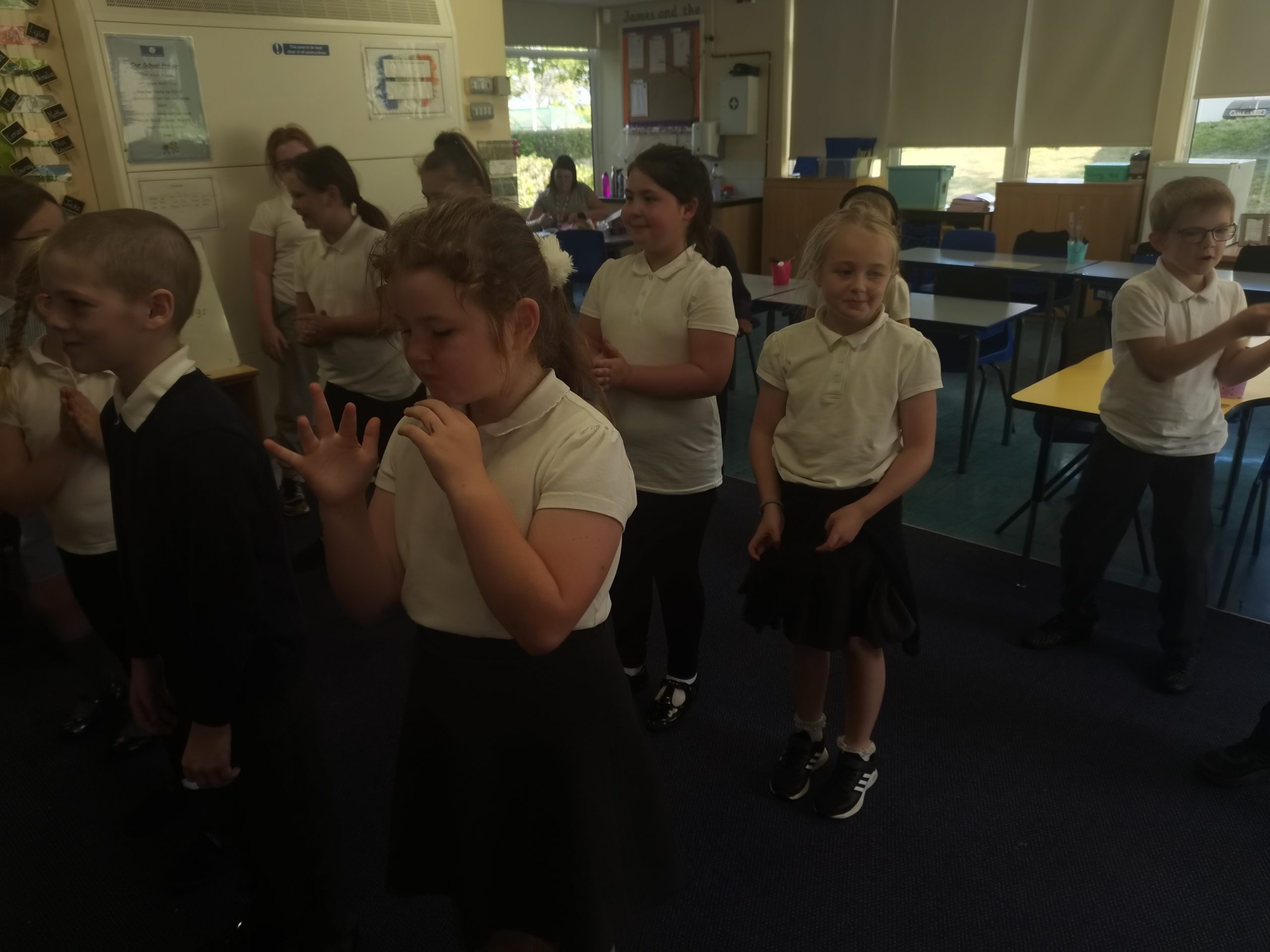Class 10 in their music lessons this week