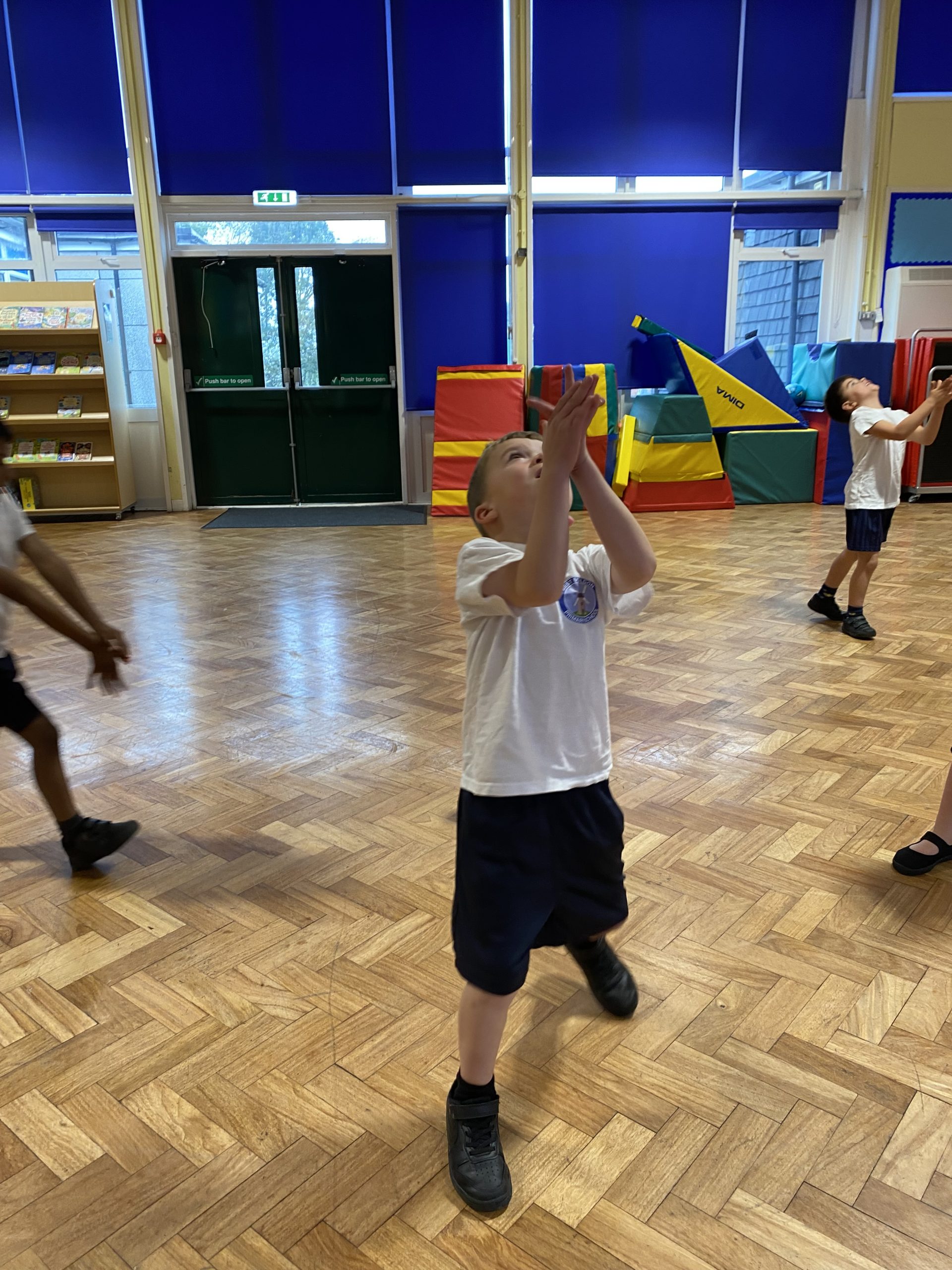 Year 1 working on their ball skills