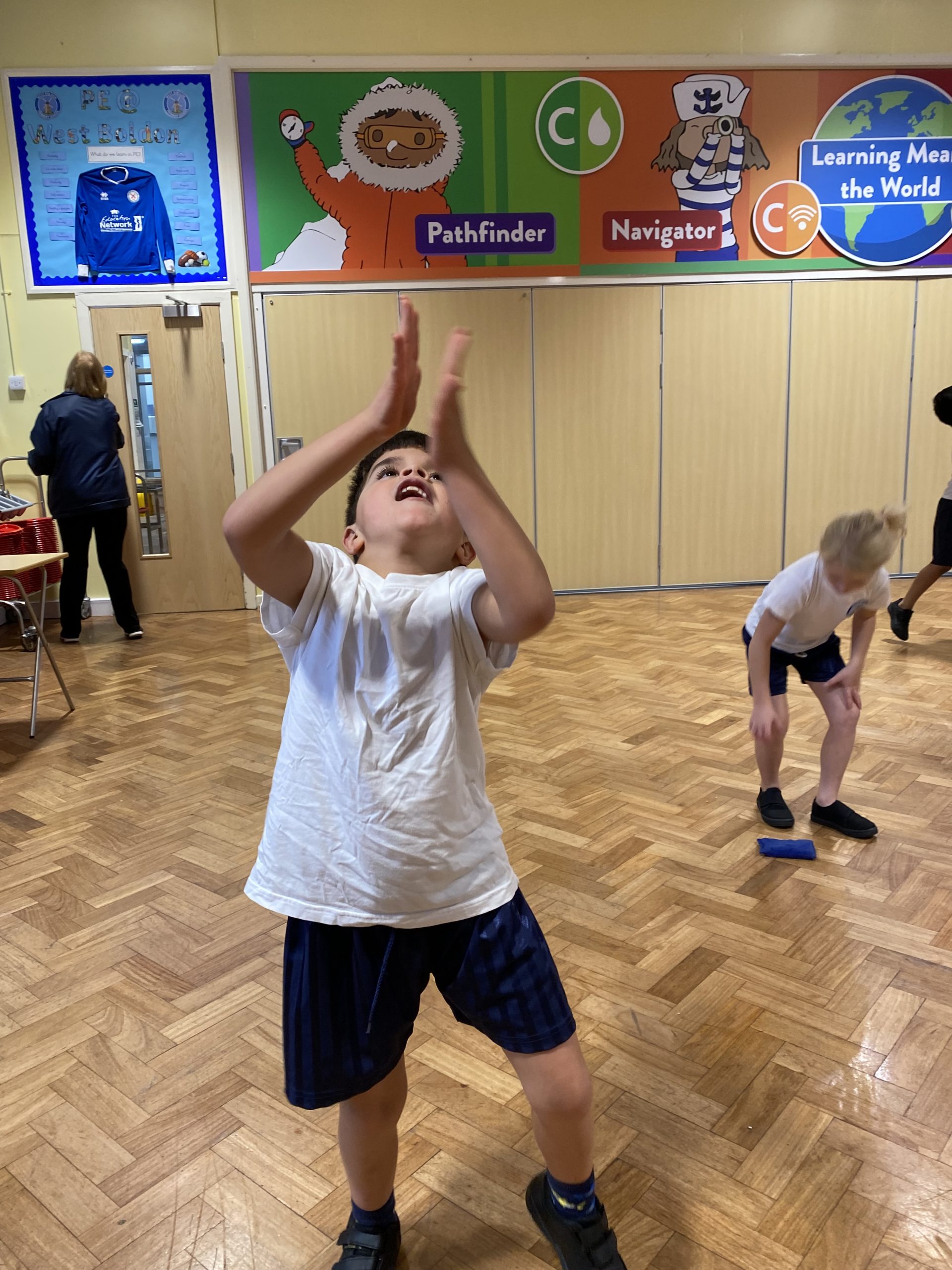 Year 1 working on their ball skills
