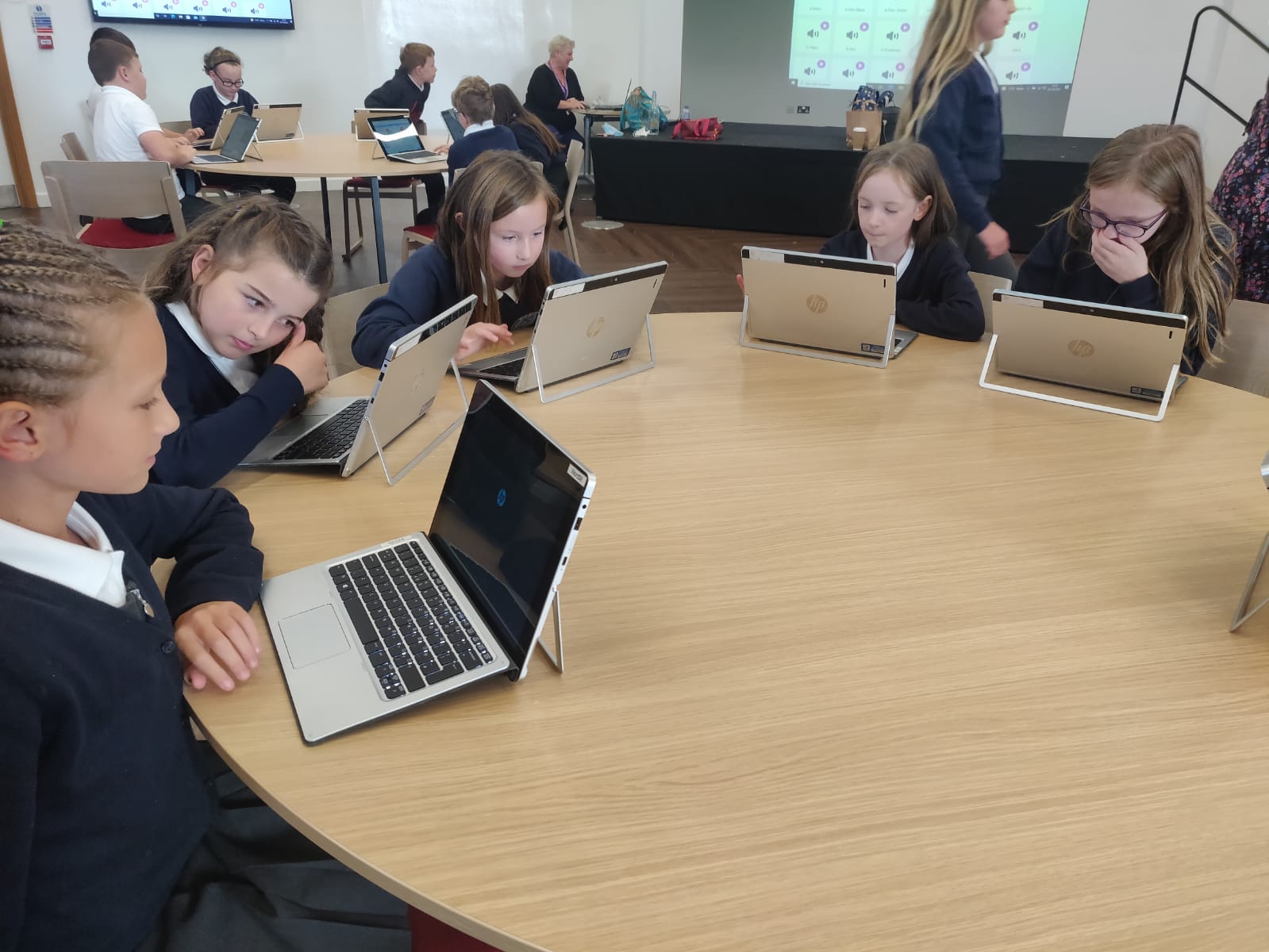 Year 6 learning how to use Scratch at The Word