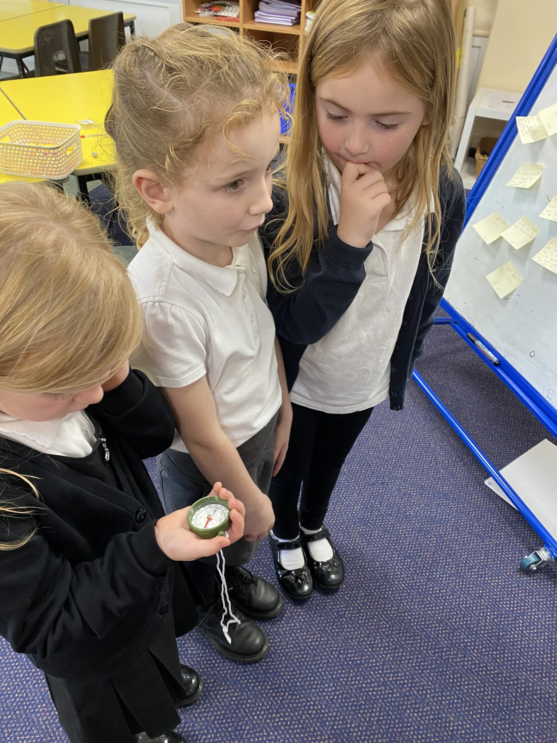 Year 1 learning how to use a compass