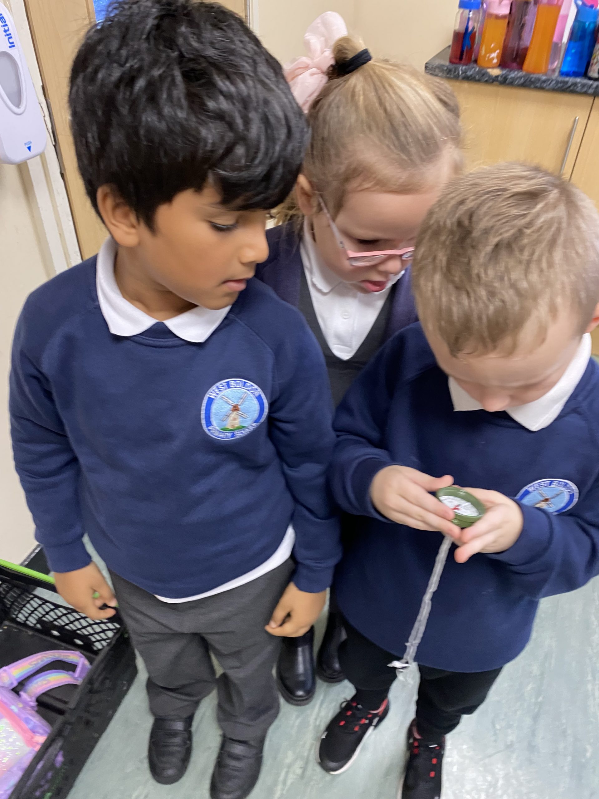 Year 1 learning how to use a compass
