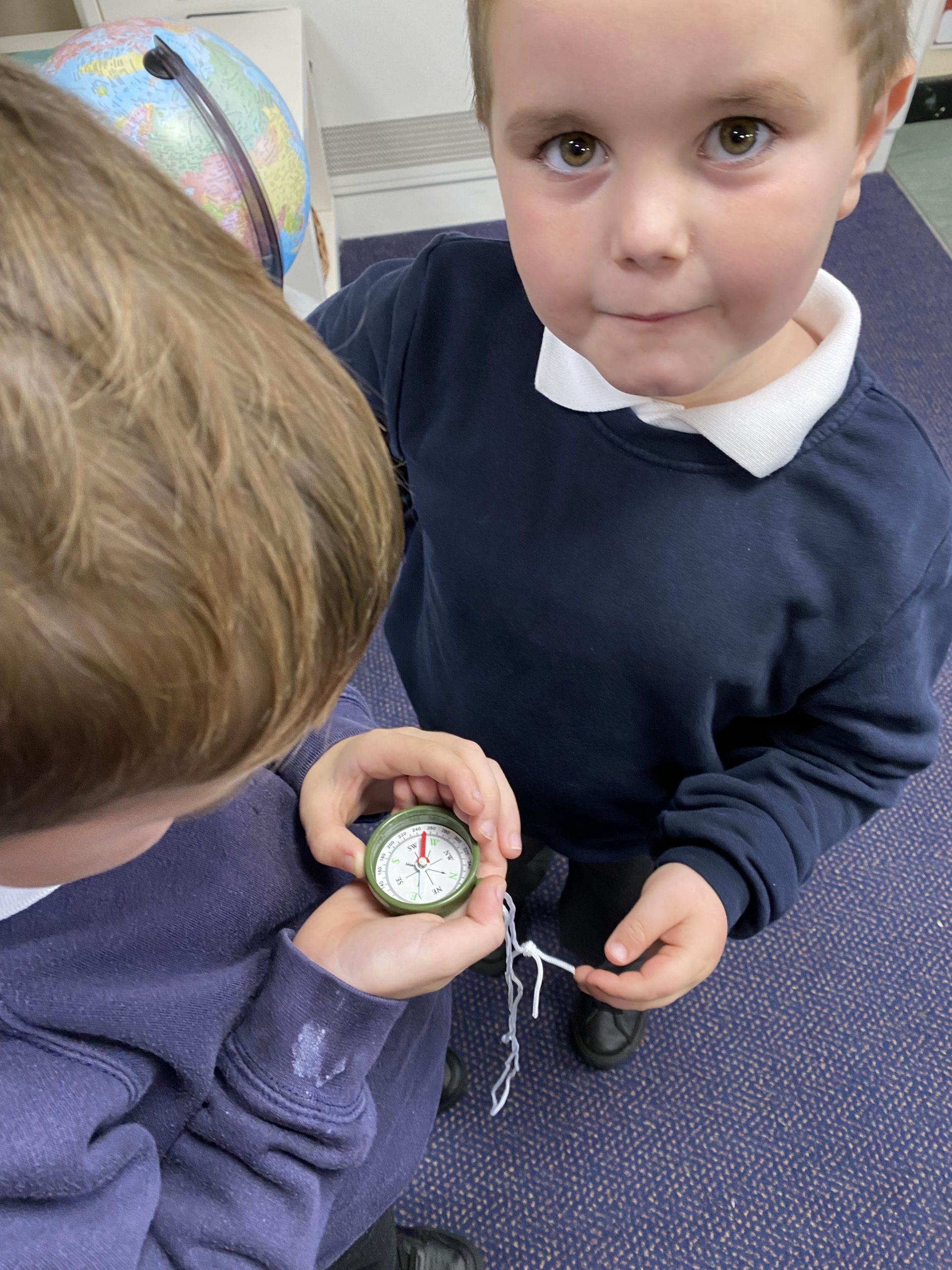 Year 1 learning how to use a compass