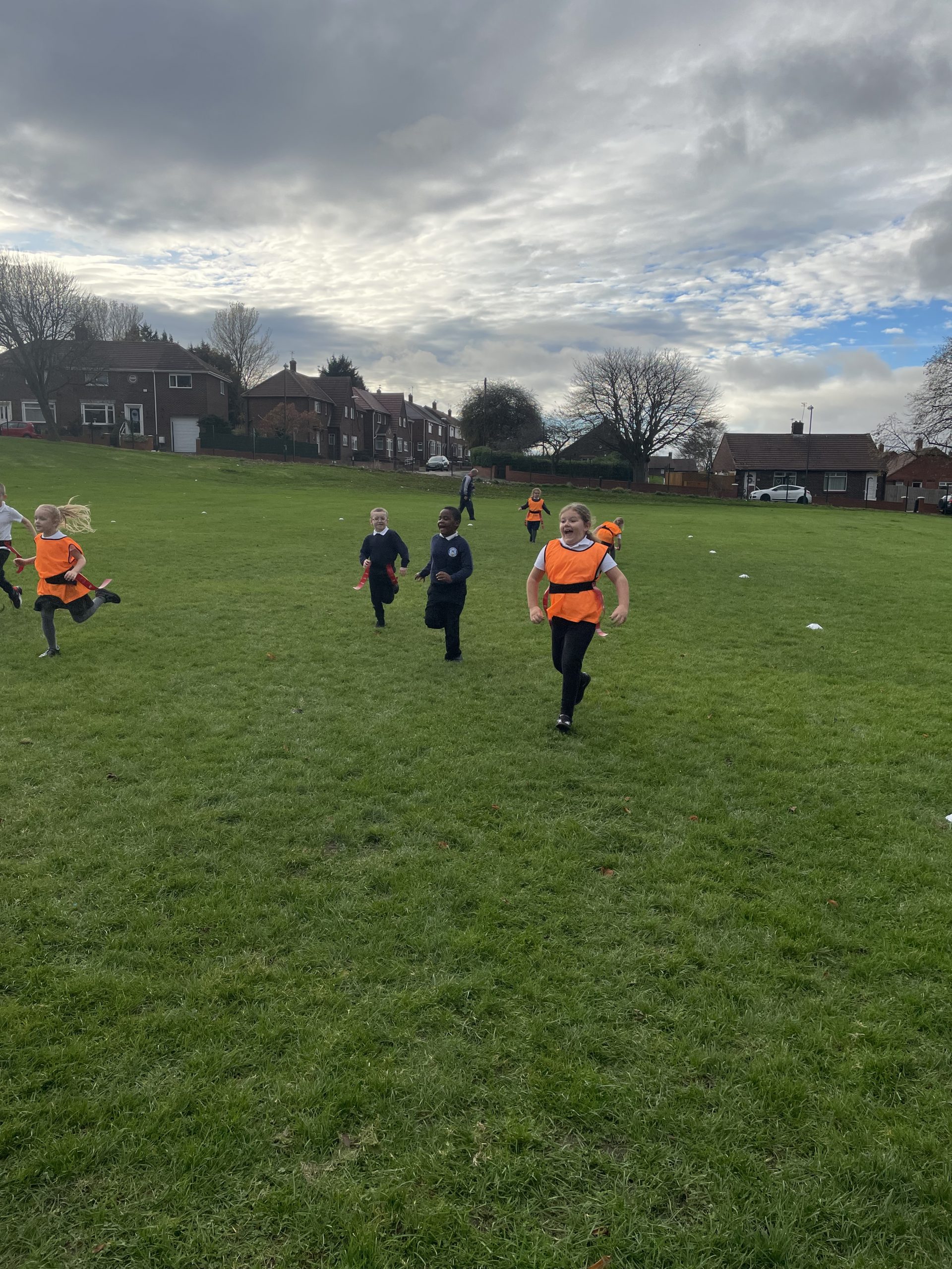 Year 2 enjoying their second rugby lesson with John