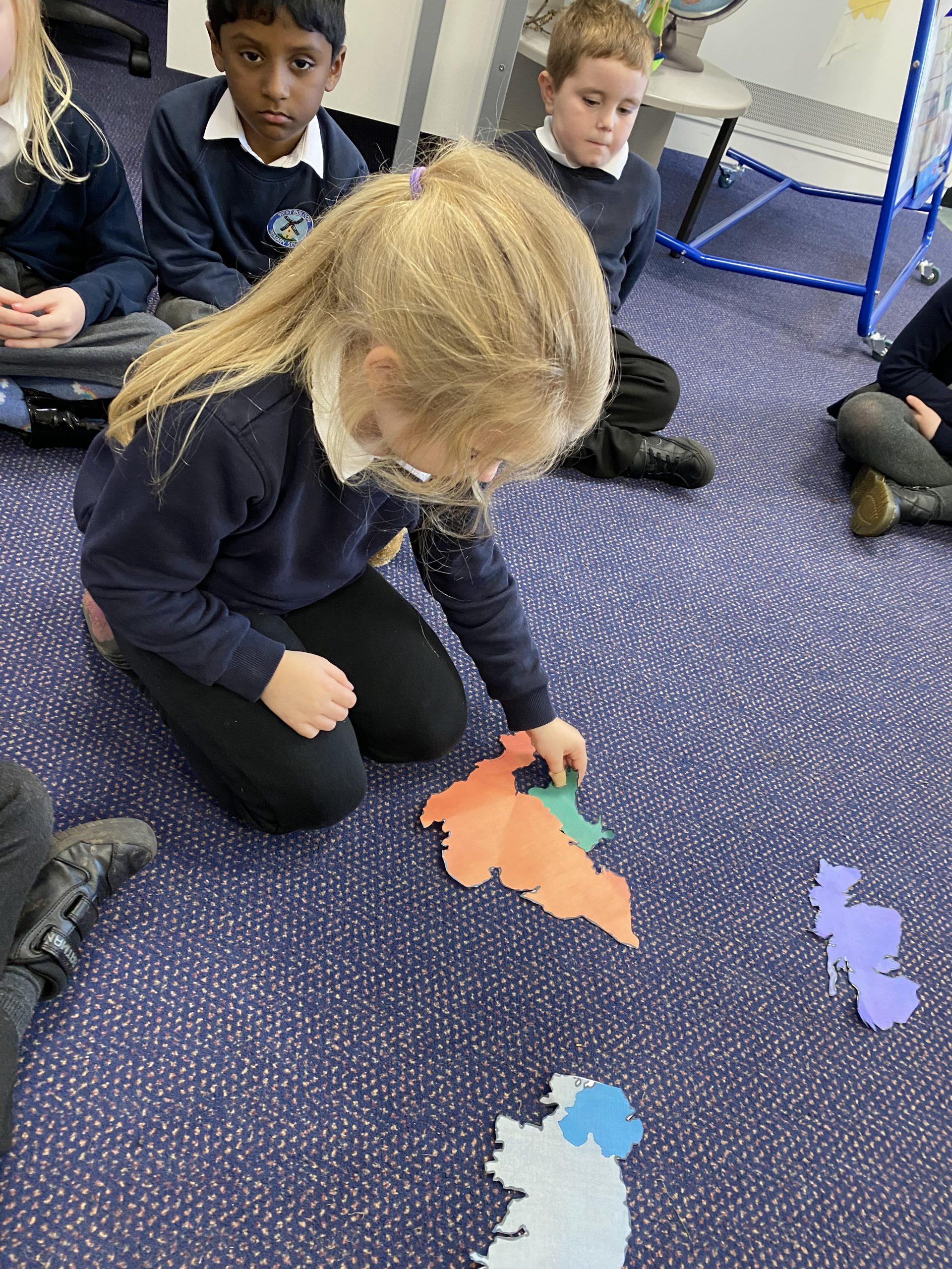 Year 1 children learning about the UK