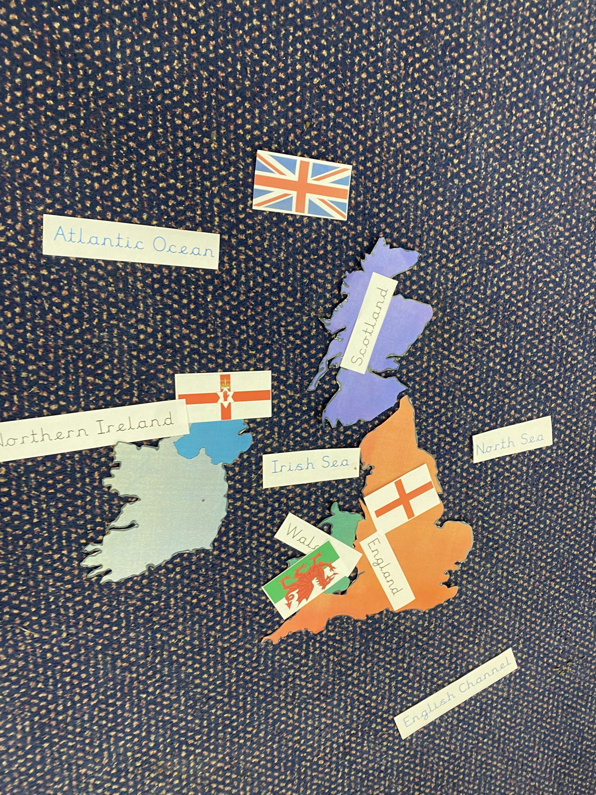 Year 1 children learning about the UK