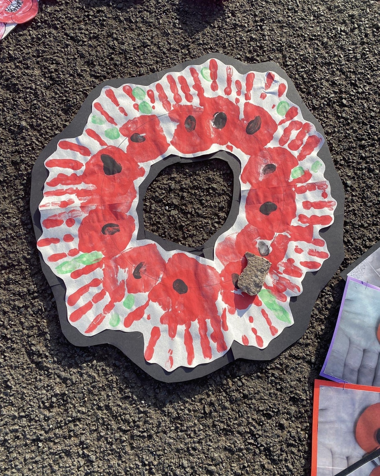A wreath made by the children