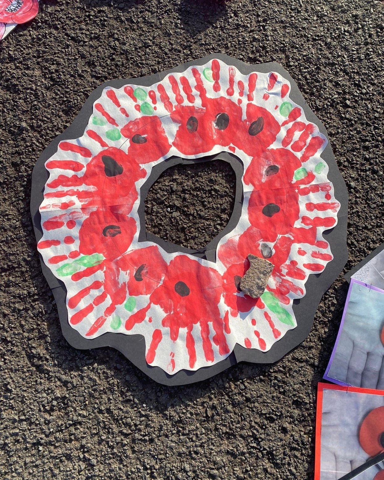 A wreath made by the children